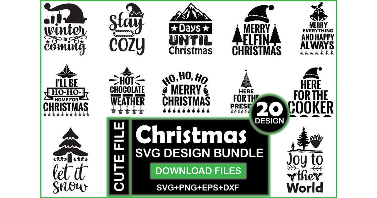 Christmas SVG Bundle 14 - CraftNest - Digital Crafting and Art