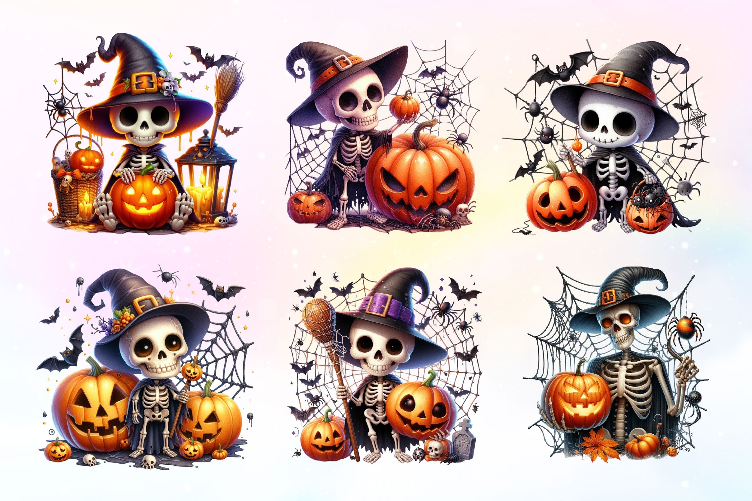 Halloween Skeleton Clipart Bundle 12 - CraftNest - Digital Crafting and Art