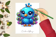 Cute Peacock Clipart Bundle - CraftNest - Digital Crafting and Art