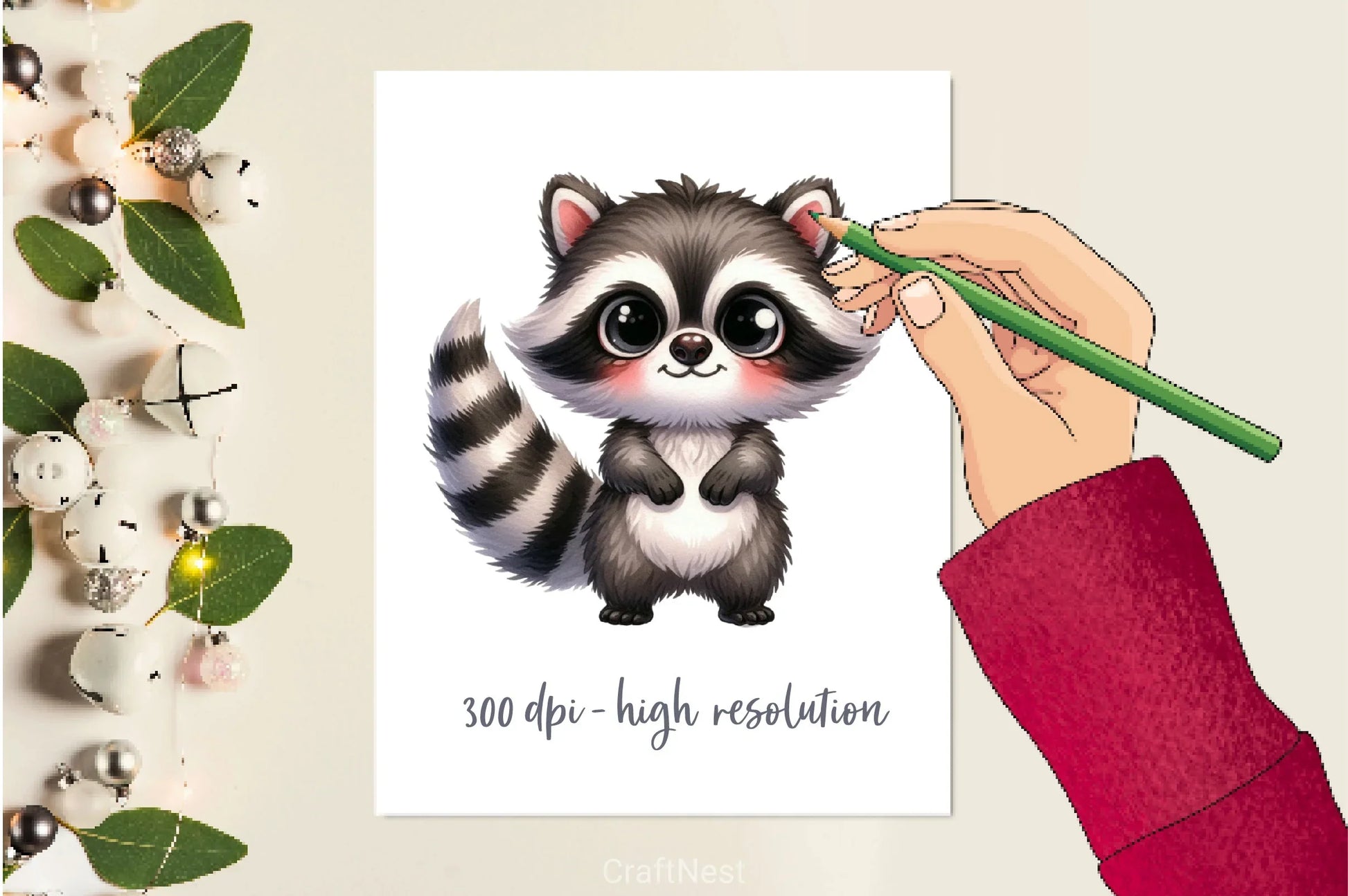 Cute Cartoon Raccoon Clipart Bundle - CraftNest - Digital Crafting and Art