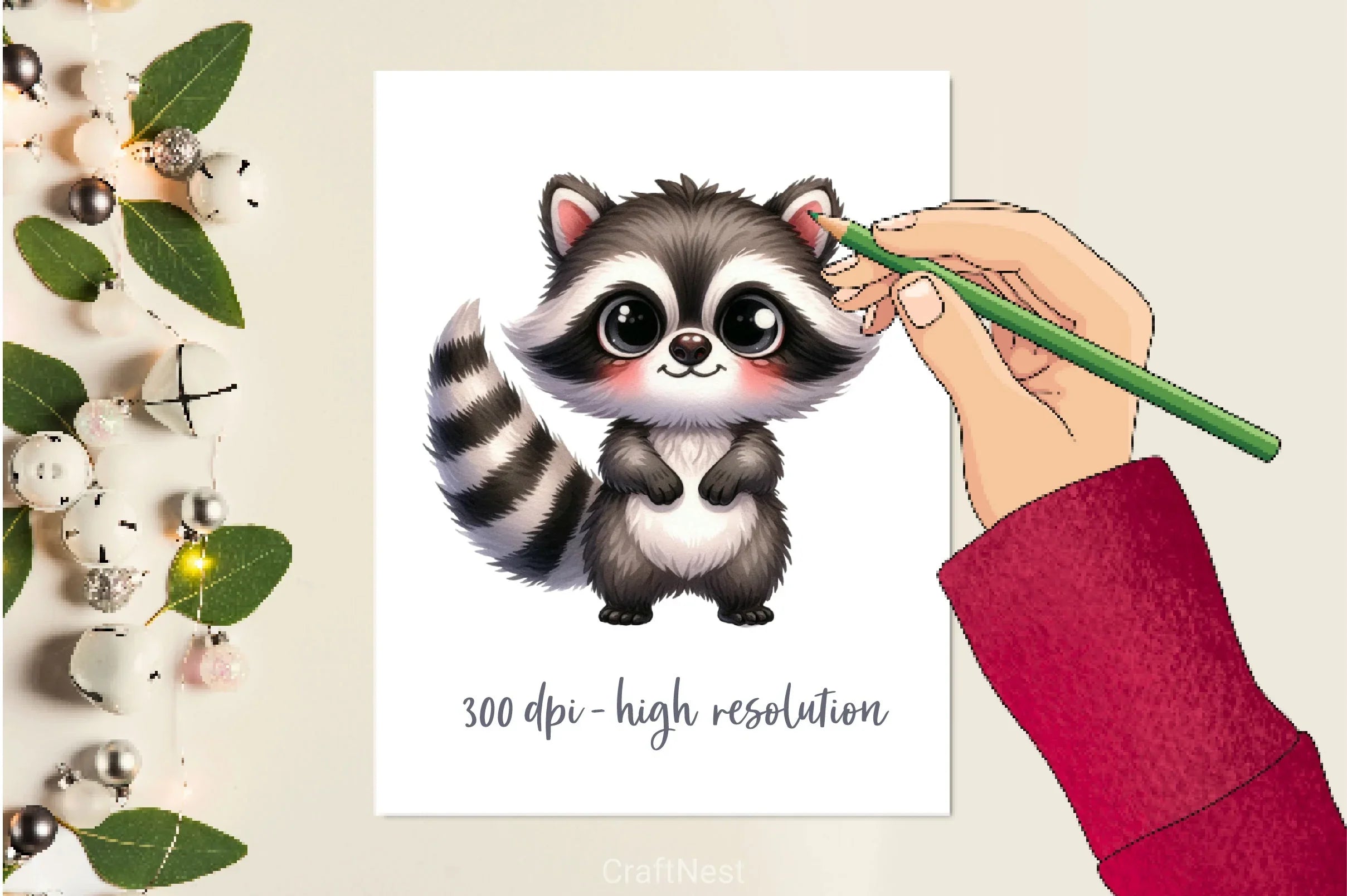 Cute Cartoon Raccoon Clipart Bundle - CraftNest - Digital Crafting and Art