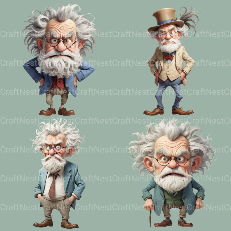 Grumpy Old Man Clipart Bundle - CraftNest - Digital Crafting and Art