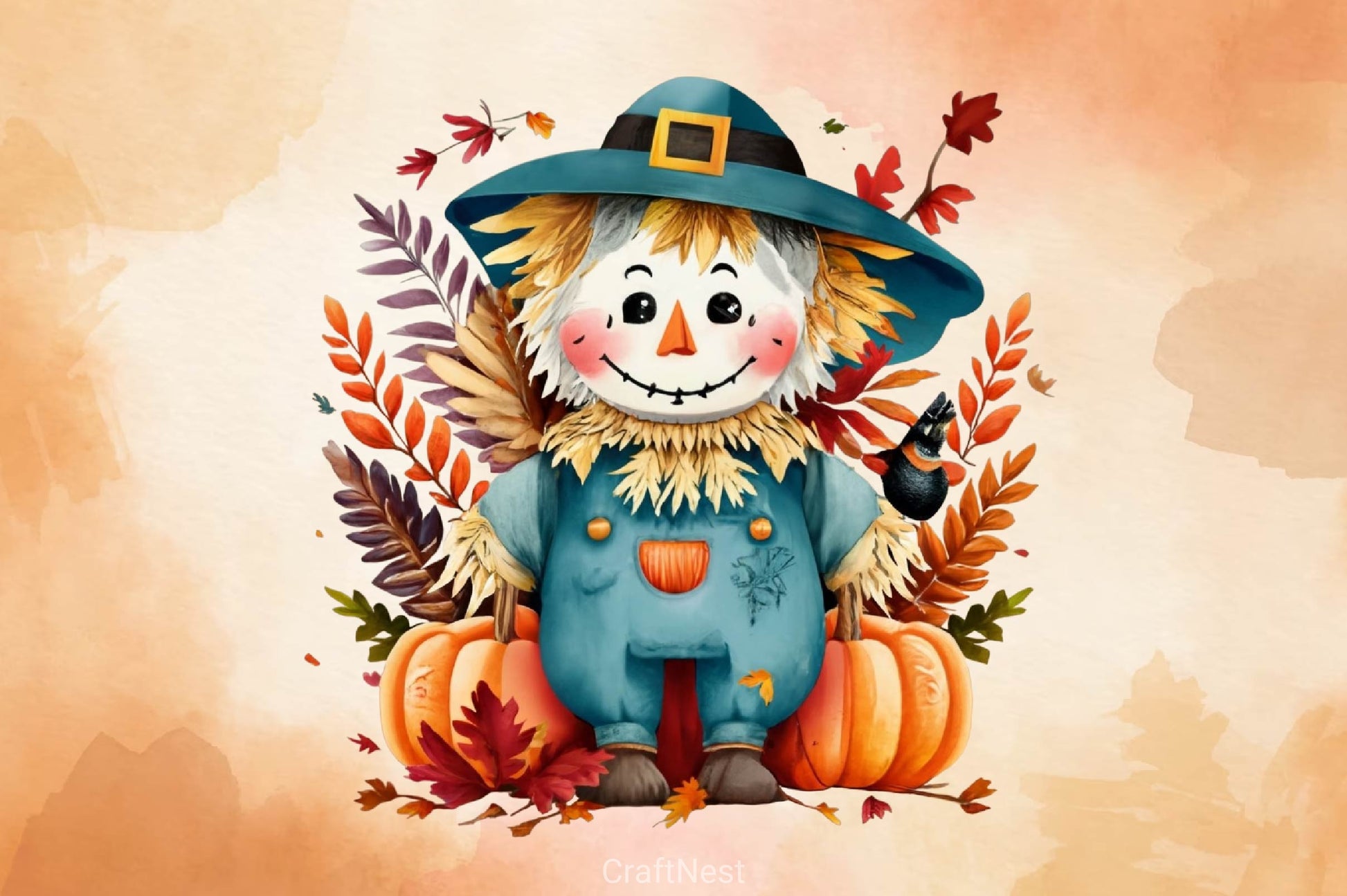 Scarecrow Autumn Clipart Bundle 2 - CraftNest - Digital Crafting and Art