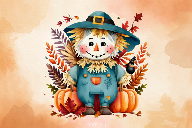 Scarecrow Autumn Clipart Bundle 2 - CraftNest - Digital Crafting and Art