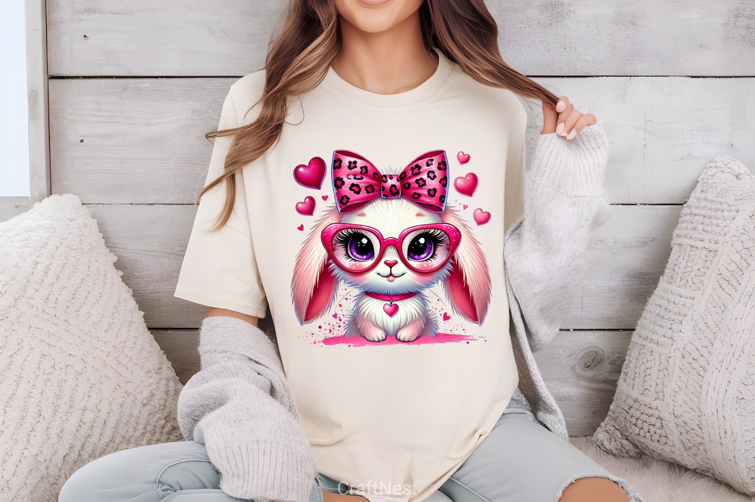 Valentine Bunny Clipart Bundle 4 - CraftNest - Digital Crafting and Art