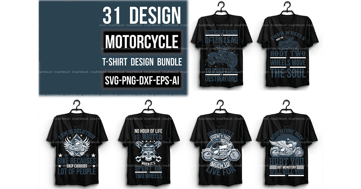 Bikes T-Shirt Design SVG Bundle