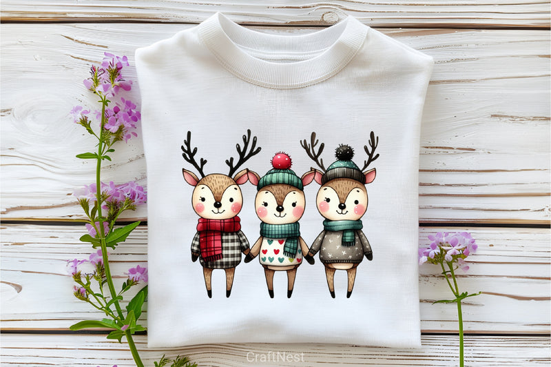 Christmas Reindeer Clipart Bundle 6 - CraftNest - Digital Crafting and Art