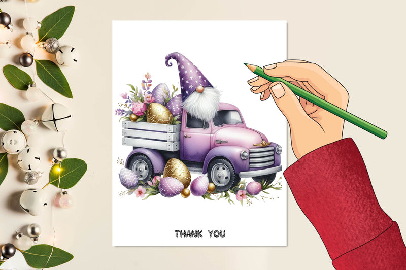 Easter Gnome Truck Clipart Bundle - CraftNest - Digital Crafting and Art