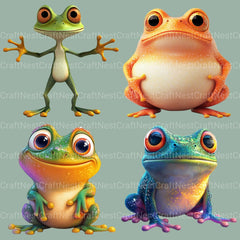 Frogs Clipart Bundle 3 - CraftNest - Digital Crafting and Art