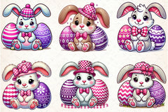 Cute Easter Bunny Clipart Bundle 36 - CraftNest - Digital Crafting and Art