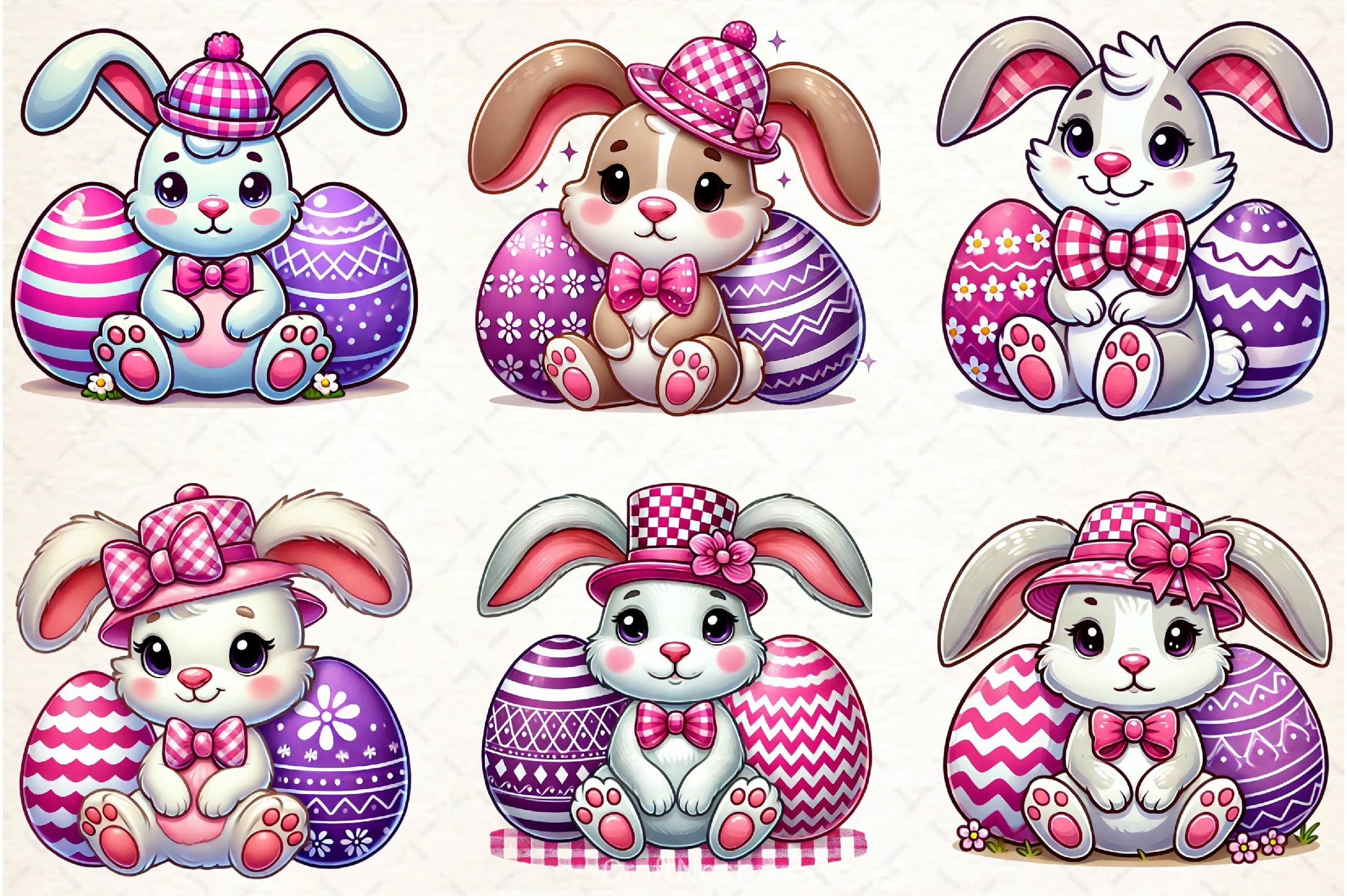 Cute Easter Bunny Clipart Bundle 36 - CraftNest - Digital Crafting and Art