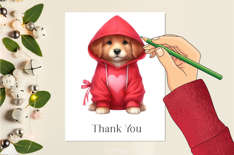 Red Dog Hoodie Clipart Bundle - CraftNest - Digital Crafting and Art