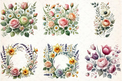 Spring Flower Clipart Bundle 8 - CraftNest - Digital Crafting and Art