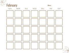 Blank Monthly Calendar KDP Planner - CraftNest - Digital Crafting and Art