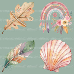 Boho Clipart Bundle 3 - CraftNest - Digital Crafting and Art