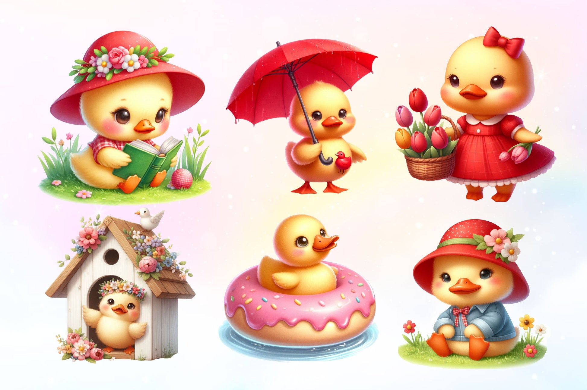 Cute Duck Clipart Bundle - CraftNest - Digital Crafting and Art