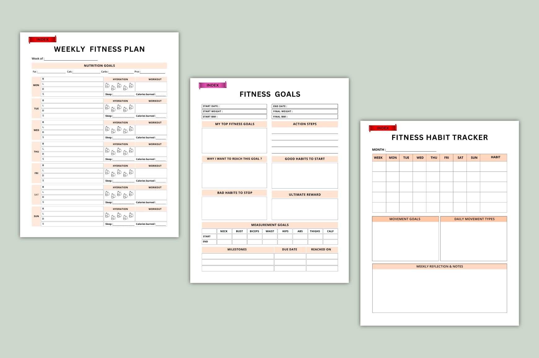 Workout Fitness Planner