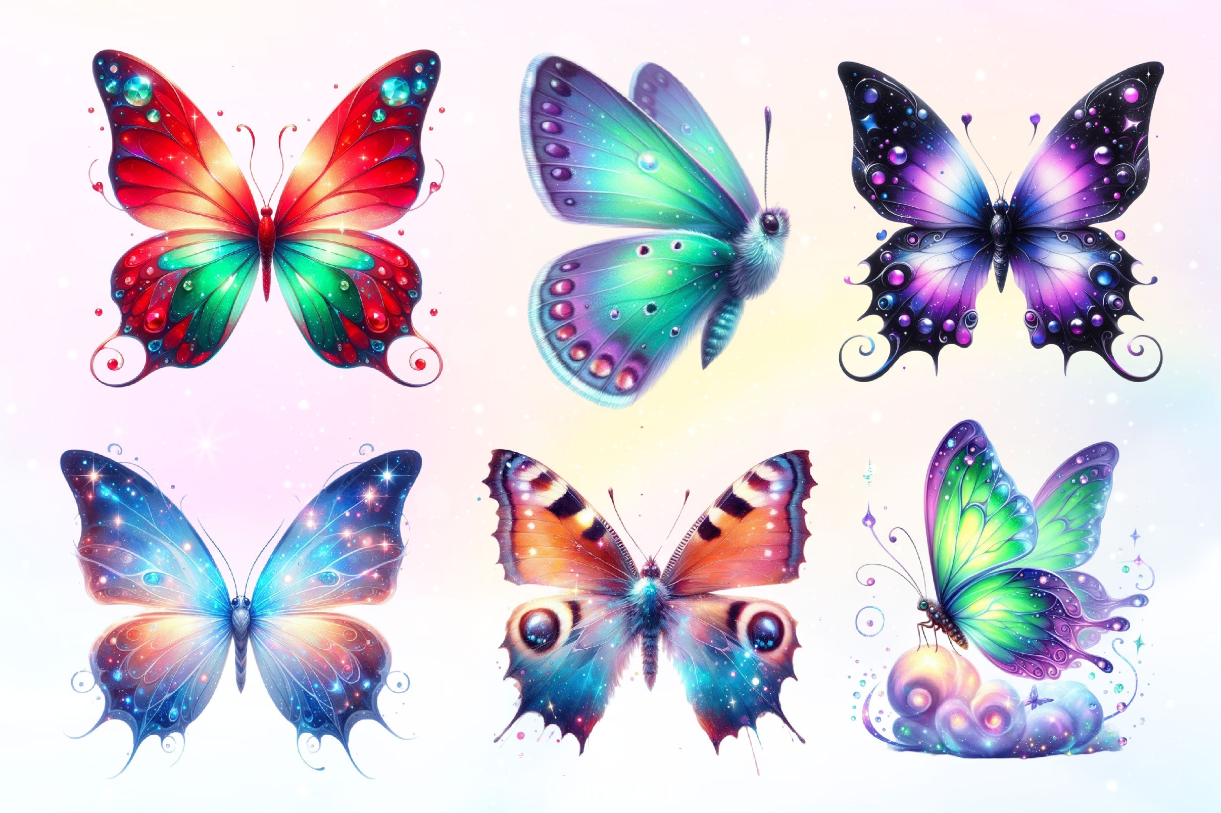 Magic Butterflies Butterfly Clipart Bundle - CraftNest - Digital Crafting and Art