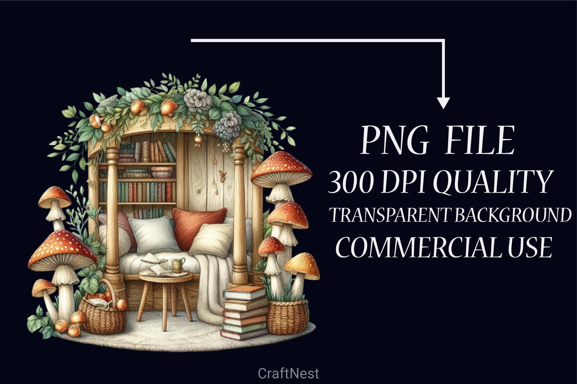 Cozy Sitting Area Clipart Bundle - CraftNest - Digital Crafting and Art