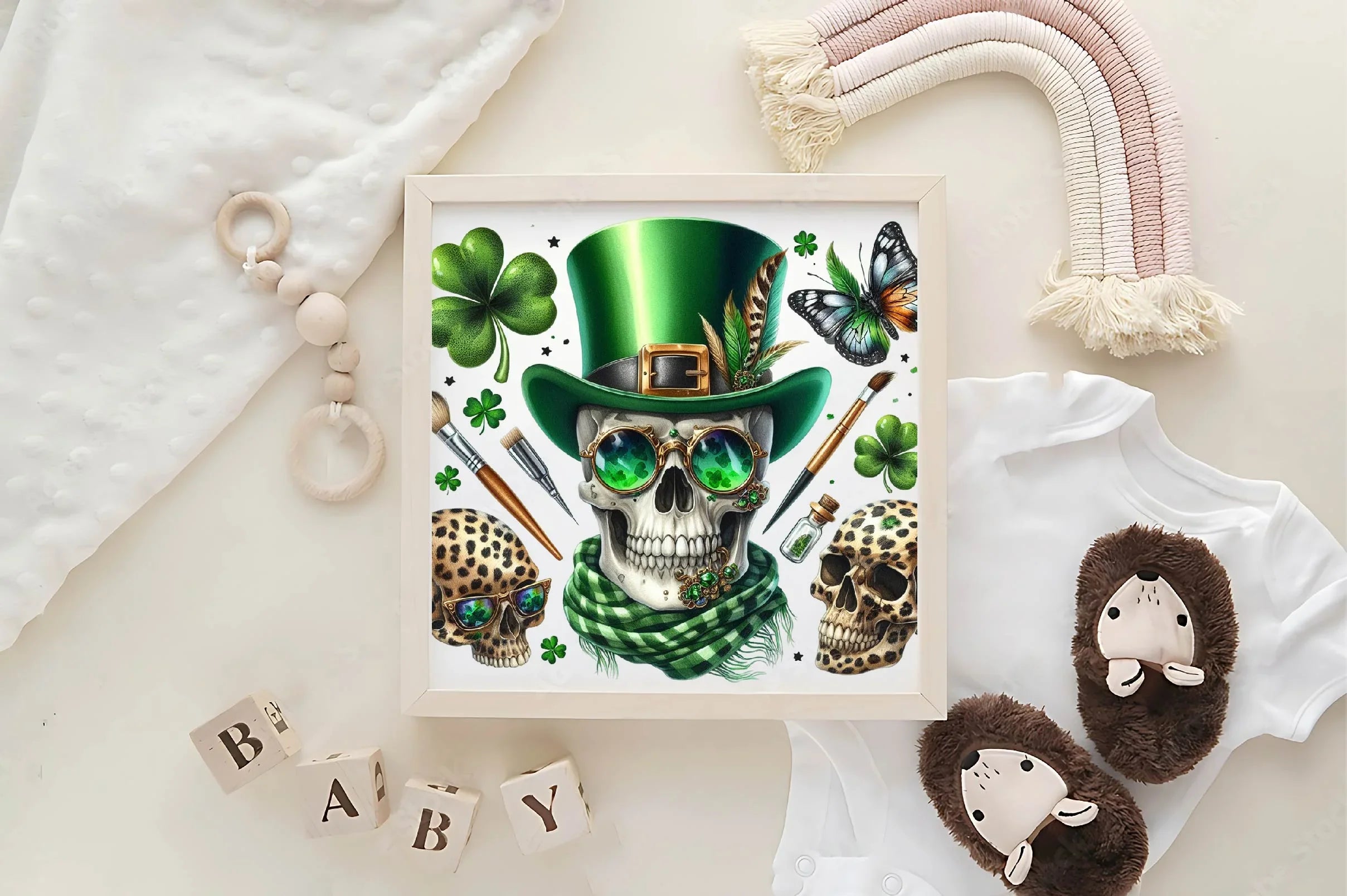 1 St Patricks Skull Clipart Bundle - CraftNest - Digital Crafting and Art