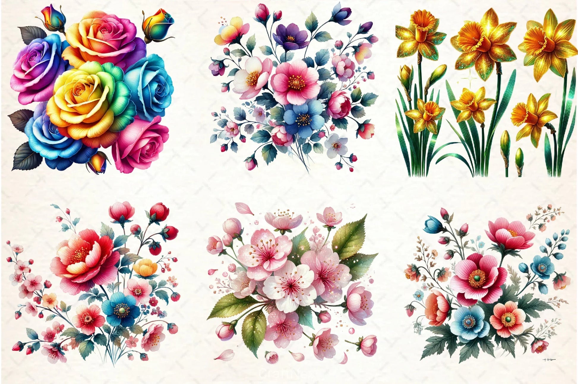 Spring Flower Clipart Bundle 2 - CraftNest - Digital Crafting and Art