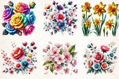 Spring Flower Clipart Bundle 2 - CraftNest - Digital Crafting and Art