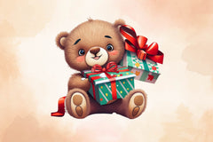 Christmas Teddy Bear Clipart Bundle 2 - CraftNest - Digital Crafting and Art