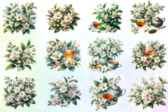 Jasmine Tea Clipart Bundle - CraftNest - Digital Crafting and Art