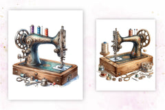 Vintage Sewing Machines Clipart Bundle - CraftNest - Digital Crafting and Art