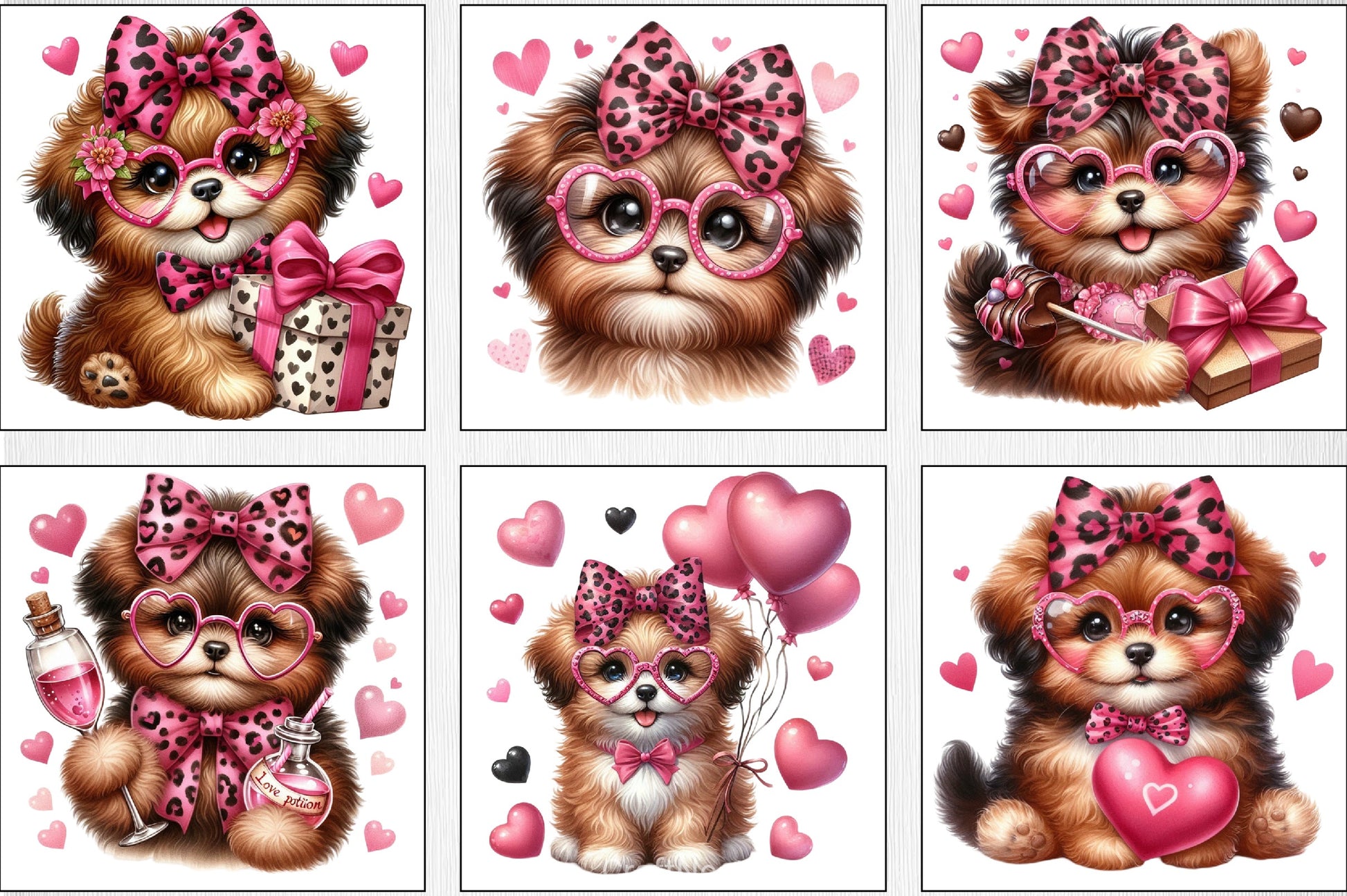 Valentine Dog Clipart Bundle - CraftNest - Digital Crafting and Art