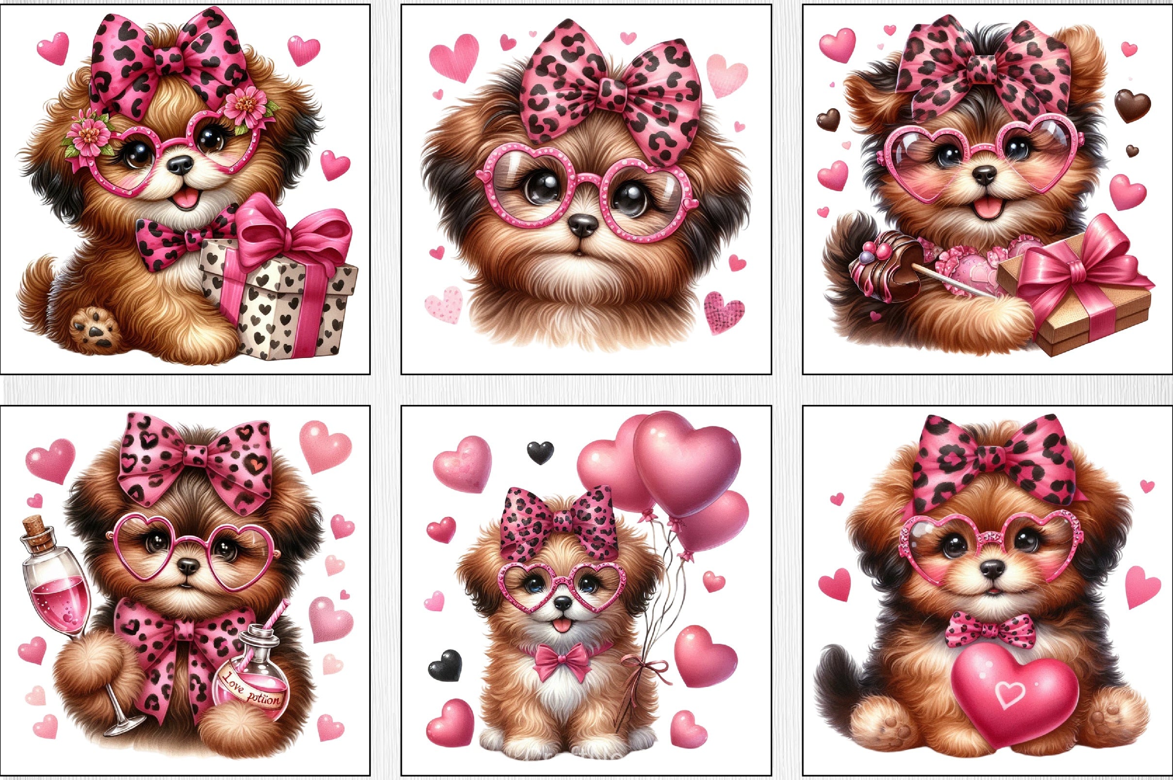 Valentine Dog Clipart Bundle - CraftNest - Digital Crafting and Art