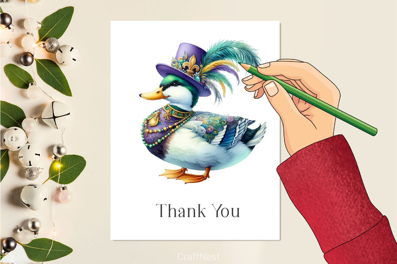 Mardi Gras Duck Clipart Bundle 3 - CraftNest - Digital Crafting and Art