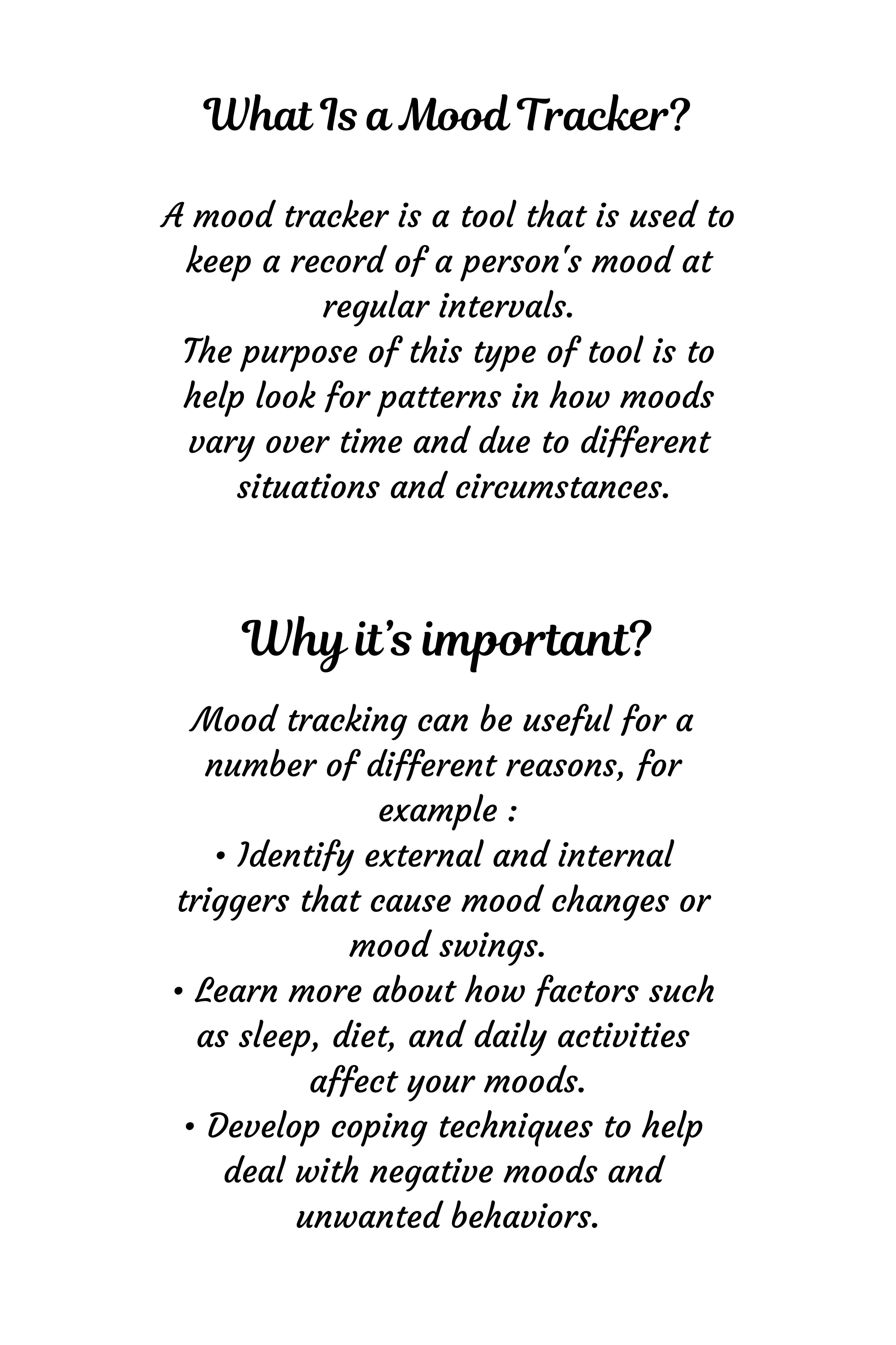 Mood Tracker KDP Planner