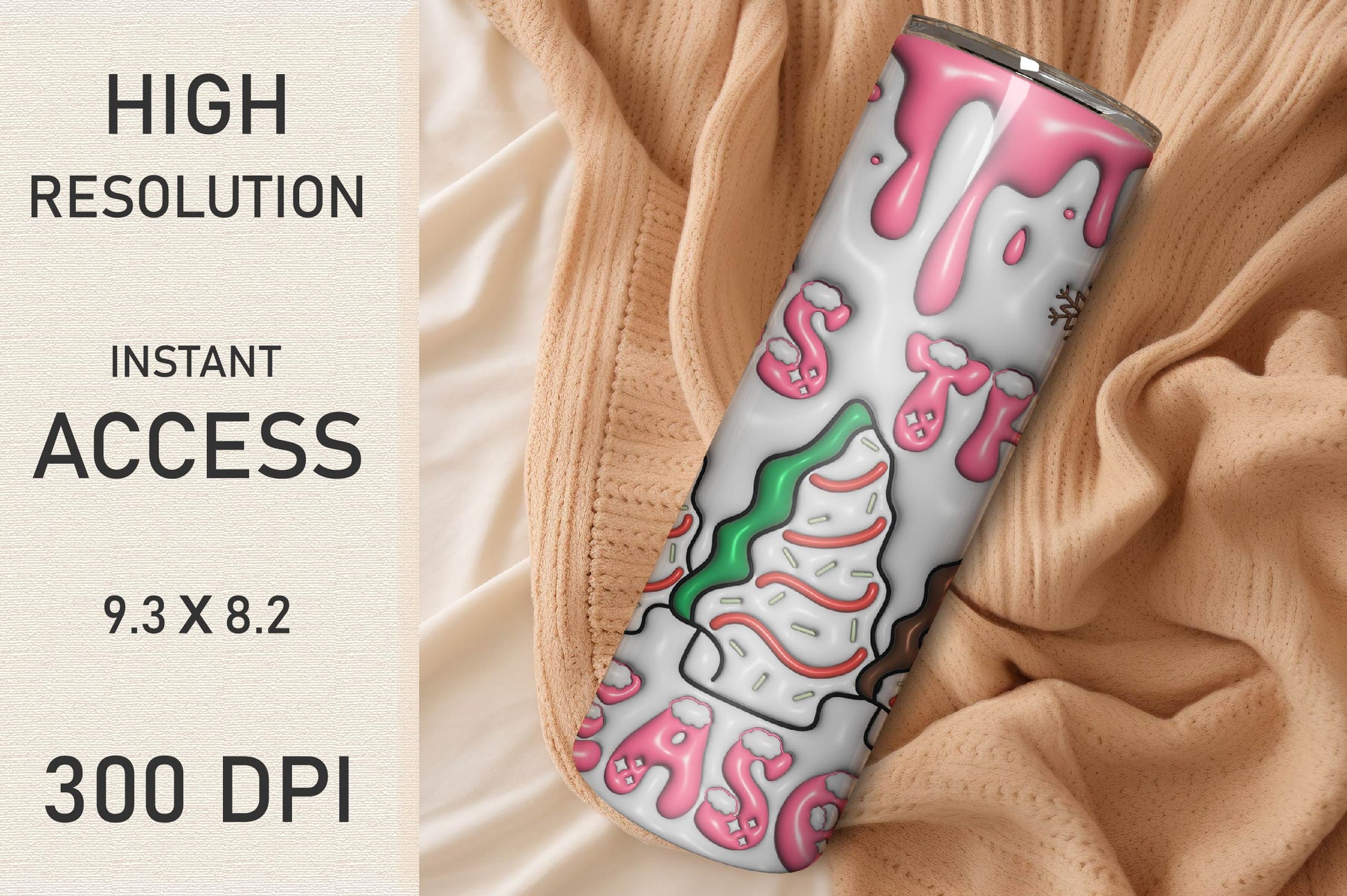 3D Inflated Christmas Tumbler Bundle 4 - CraftNest - Digital Crafting and Art