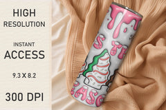 3D Inflated Christmas Tumbler Bundle 4 - CraftNest - Digital Crafting and Art