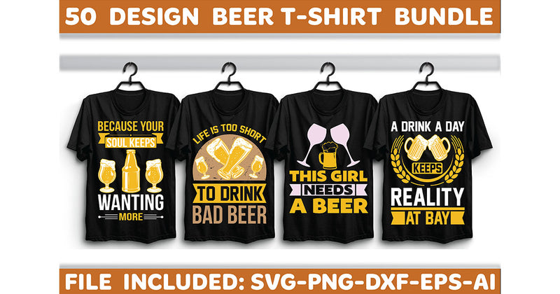 Beer T-Shirt Bundle 2 - CraftNest - Digital Crafting and Art