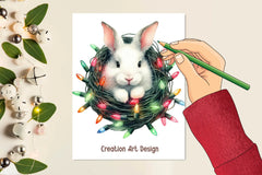Christmas Rabbit Clipart Bundle - CraftNest - Digital Crafting and Art