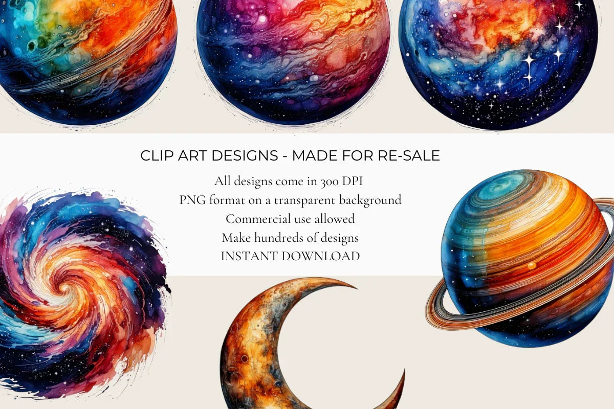Solar System Clipart - CraftNest - Digital Crafting and Art
