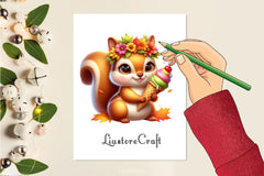 Cute Autumn Chipmunk Clipart Bundle - CraftNest - Digital Crafting and Art