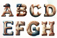 Baseball Dirty Alphabet Clipart Bundle - CraftNest - Digital Crafting and Art