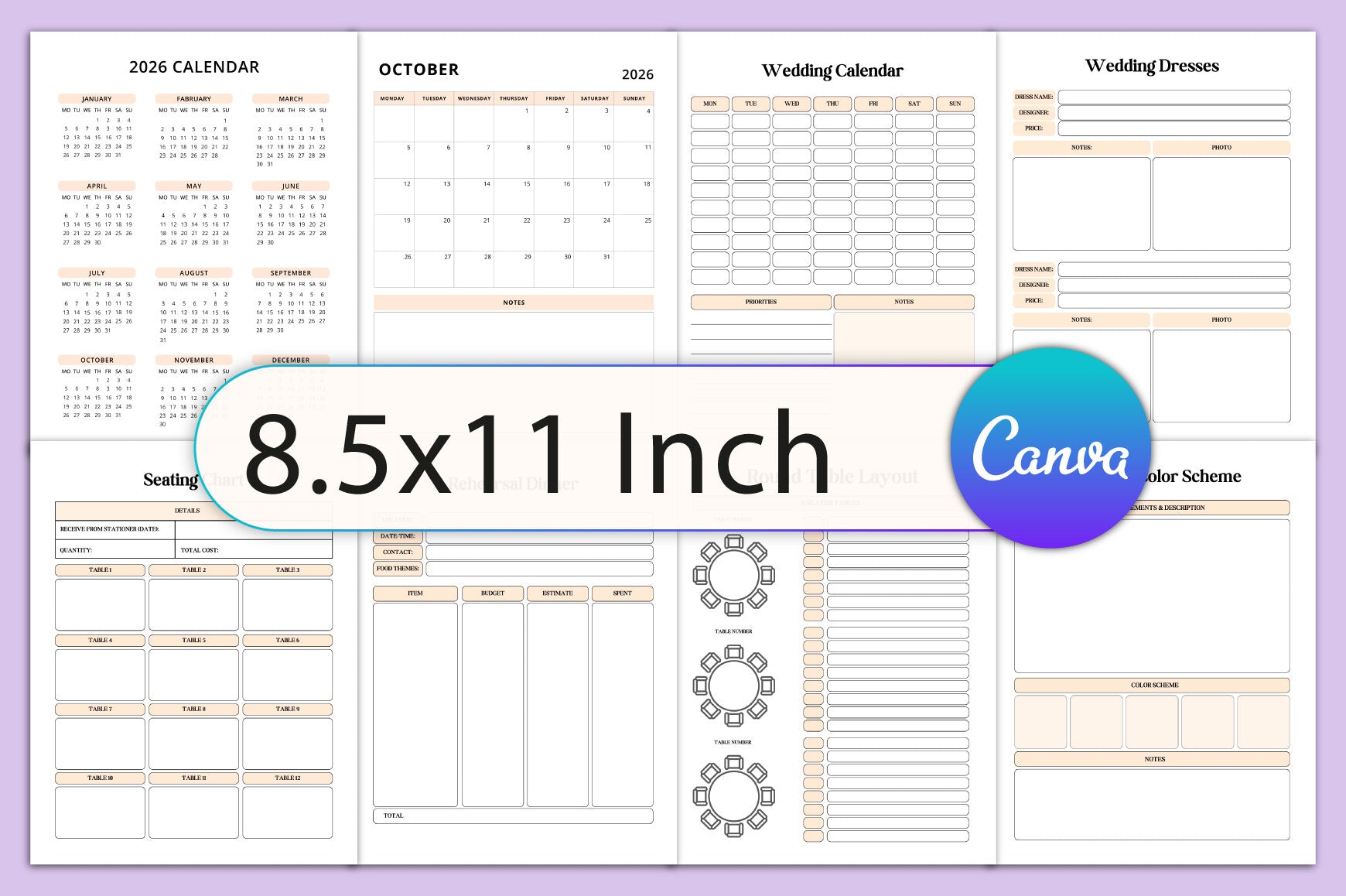 Editable Wedding Planner Template