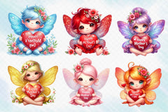 Mothers Day Cute Fairy Clipart Bundle - CraftNest - Digital Crafting and Art