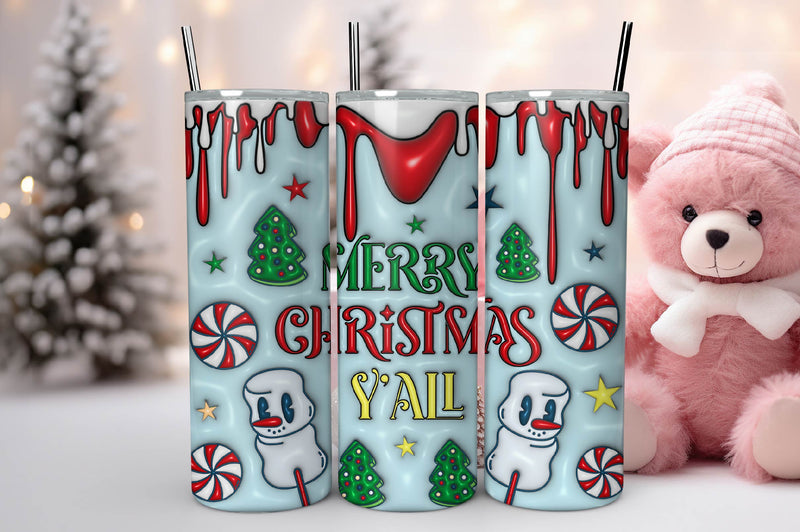 3D Inflated Christmas Tumbler Bundle 17 - CraftNest - Digital Crafting and Art