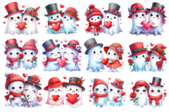 Lovely Ghost Valentine's Day Clipart Bundle - CraftNest - Digital Crafting and Art