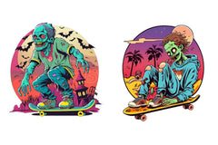 Halloween Zombies T Shirt Design Clipart Bundle - CraftNest - Digital Crafting and Art