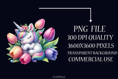 Cute Baby Unicorn Clipart Bundle - CraftNest - Digital Crafting and Art