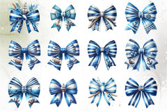 Blue Bows Clipart Bundle - CraftNest - Digital Crafting and Art