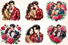 Romantic Couple Valentine Clipart Bundle - CraftNest - Digital Crafting and Art