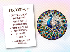 Stained Glass Peacock Wind Spinner Clipart Bundle - CraftNest - Digital Crafting and Art