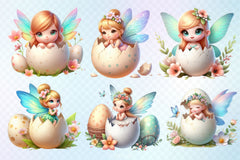 Happy Easter Fairy Clipart Bundle - CraftNest - Digital Crafting and Art